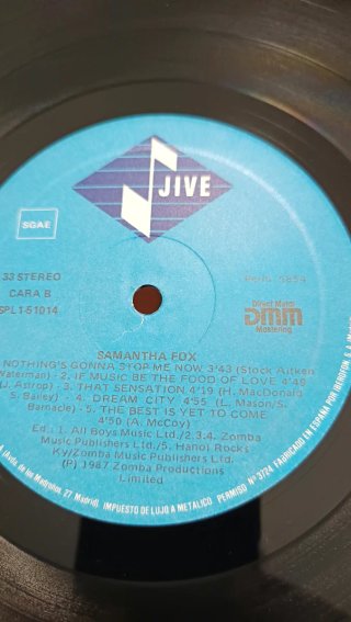 ​Samantha Fox  Samantha Fox LP Original 1987 EX/NM