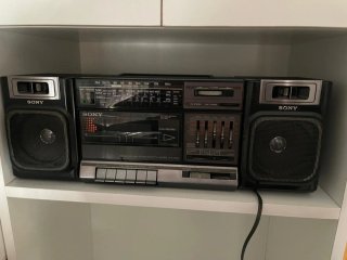 Radio Cassette Sony Negro/Plata