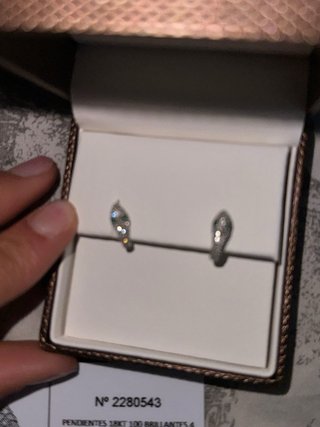 Pendientes Jael Joyeria Oro Blanco Diamantes y esm