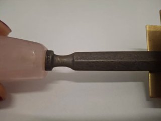 Tagliacarte vintage argento e quarzo rosa