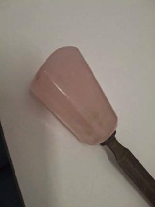 Tagliacarte vintage argento e quarzo rosa