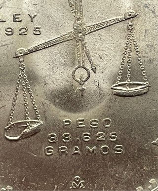 Onza Troy de Plata pura Balancín, México 1980.