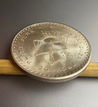 Onza Troy de Plata pura Balancín, México 1980.