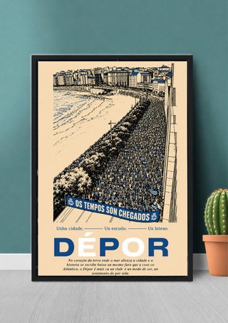 Cuadro Póster A3 DÉPOR La Coruña Os Tempos
