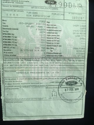 Ford fiesta JD3 2006 188000km diesel
