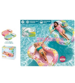 Colchoneta hinchable Intex Wet Set nueva
