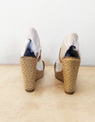 Sandalias cuña Ángel de la Guarda multicolor