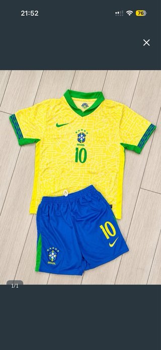 Equipación Neymar Bordada Talla 14 Años
