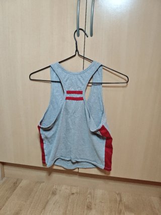 Top tirantes NEW GANG gris/rojo Talla M