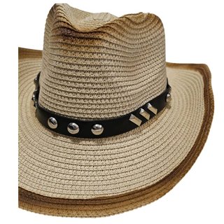 Sombrero Vaquero Beige Ajustable Talla M/L Adulto