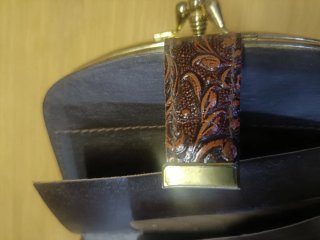 Monedero Cartera Vintage Piel Grabada