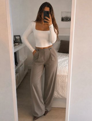 Pantalón JDY beige ancho