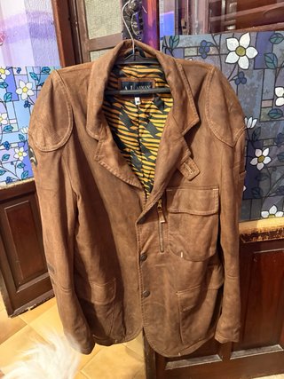 Giacca Armani camoscio marrone taglia 50