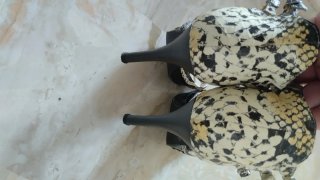 Sandali donna tacco alto pitone