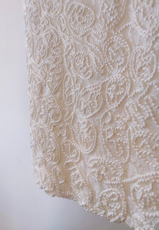 Vestido Zara Encaje Blanco Talla M Nuevo