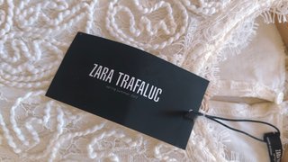 Vestido Zara Encaje Blanco Talla M Nuevo