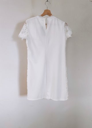 Vestido Zara Encaje Blanco Talla M Nuevo