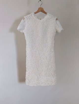 Vestido Zara Encaje Blanco Talla M Nuevo