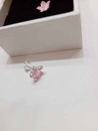 Pendientes Pandora Flor Rosa y Blanca