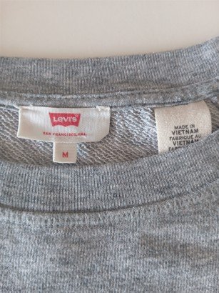 Sudadera Levi's Gris Logo Estampado Talla M