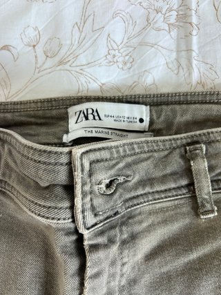 Zara Jeans Culotte Verde Militar