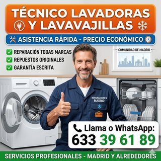 Técnico de Lavadoras y Lavavajillas en Madrid