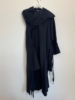 Vestido largo oversize azul