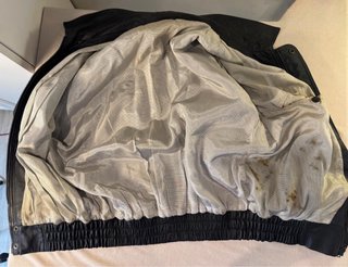 Chaqueta de cuero negra mujer T50