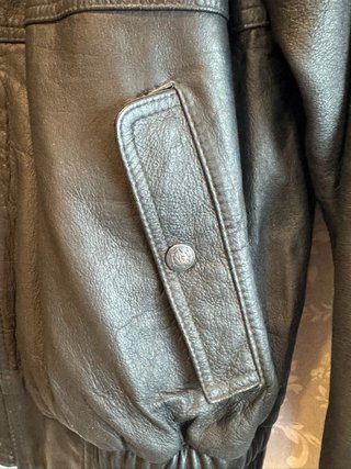 Chaqueta de cuero negra mujer T50