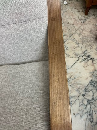 Dos Sillones de madera y tela color roble