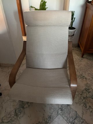 Dos Sillones de madera y tela color roble