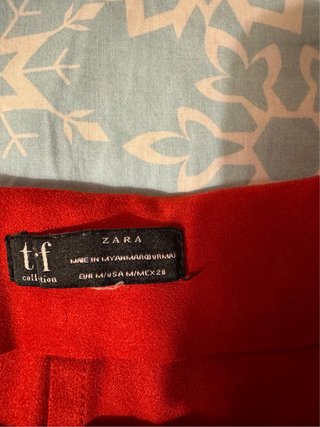 Falda pantalón roja