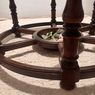 Mesa de centro antigua madera y cristal