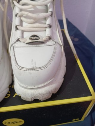 Zapatillas Buffalo Piel Blancas