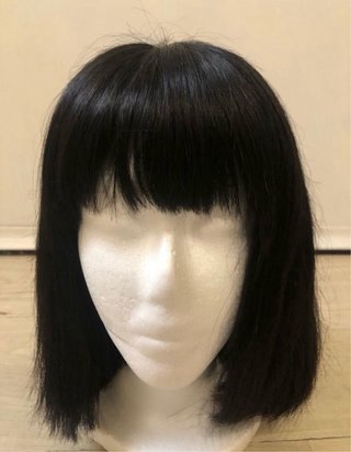 Peluca cabello natural negro