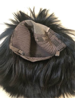 Peluca cabello natural negro
