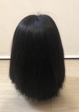 Peluca cabello natural negro