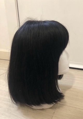 Peluca cabello natural negro