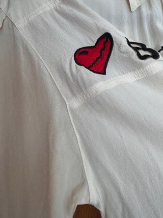Blusa Escada Vintage Corazones Talla 38