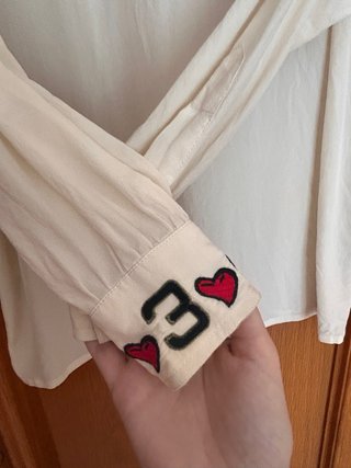 Blusa Escada Vintage Corazones Talla 38