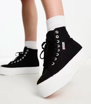 Superga Plataforma Negras 38