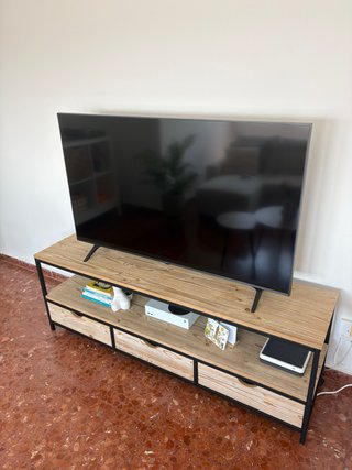 Mesa TV Industrial Madera y Metal
