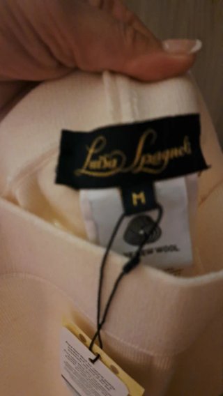 Pantaloni lana beige luisa spagnoli