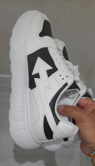 Sneakers Pelle N43 Nero Bianco