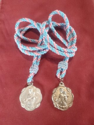 MEDALLA MARÍA AUXILIADORA - SAGRADO CORAZÓN DE JES
