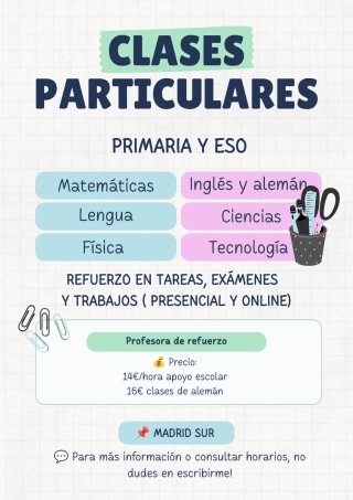 Clases particulares para primaria y ESO