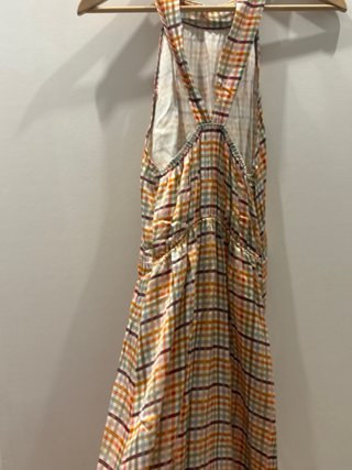 Vestido largo verano sin mangas cuadros