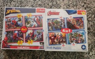 Puzzles Marvel Spider-Man 4 en 1 Sin Usó