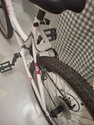 Bicicleta Denbike 24 Blanca y Rosa