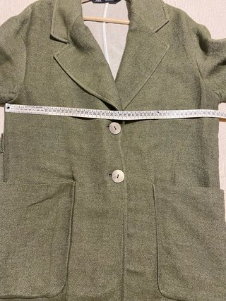 Blazer larga oversize Zara verde